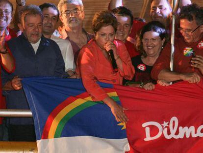 Dilma e Lula, durante a campanha no Recife.