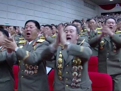 O congresso do partido em Pyongyang.