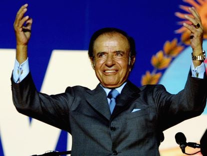 Carlos Menem, em uma imagem de 2003.