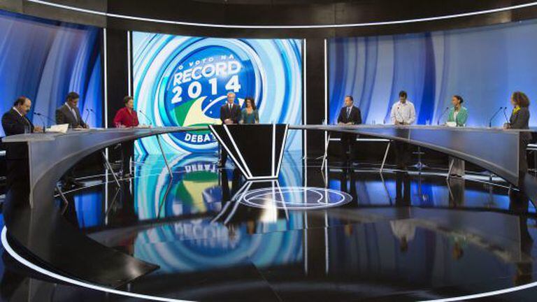 Os presidenciáveis no debate de domingo.