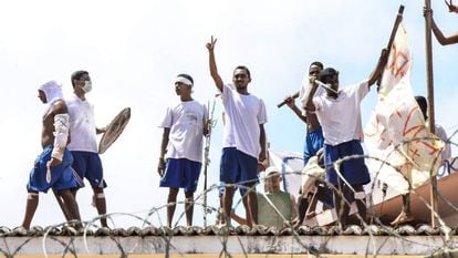 Presos amotinados em Natal, no Rio Grande do Norte.