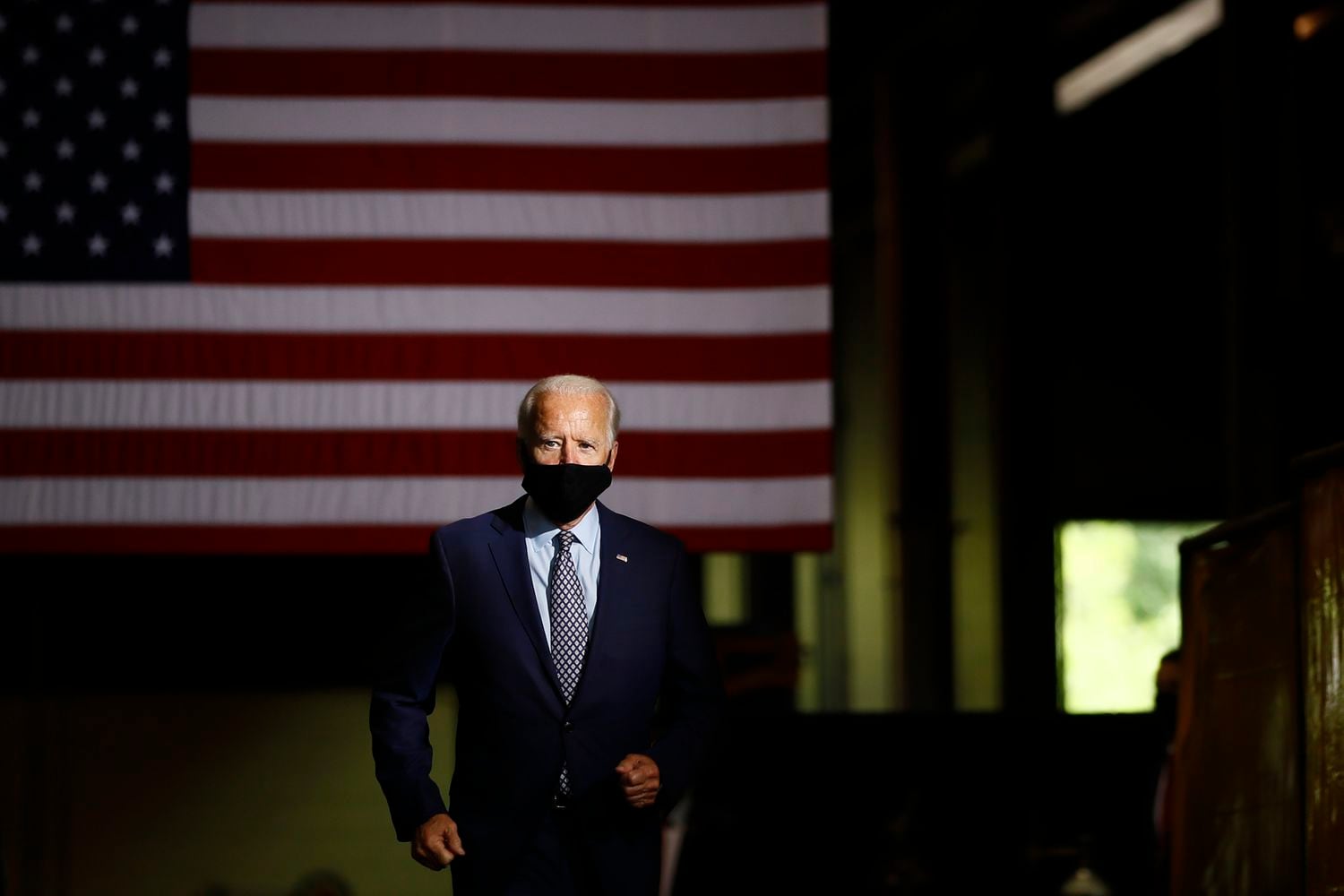 Biden durante ato de campanha na Pensilvânia no dia 9.