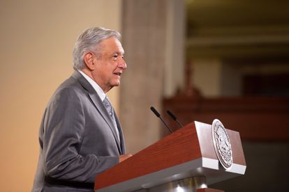 O presidente Andrés Manuel López Obrador em uma de suas entrevistas coletivas matutinas neste ano.