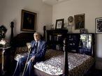 Jorge Luis Borges, en su casa de Buenos Aires, en 1983.