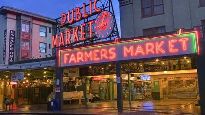 Pike Public Market, no bairro mais badalado de Seattle (EUA).