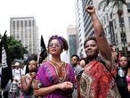 Women march during the National Black Consciousness Day in Sao Paulo, Brazil November 20, 2019. REUTERS/Nacho Doce