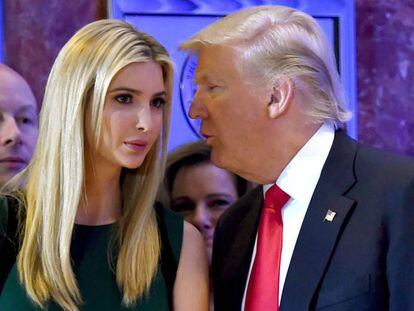 Donald Trump, com sua filha Ivanka.