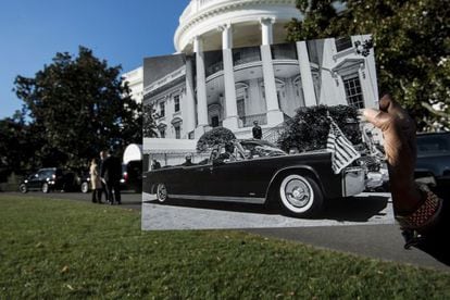 Foto hist&oacute;rica, de 4 de junho de 1963, na Casa Branca