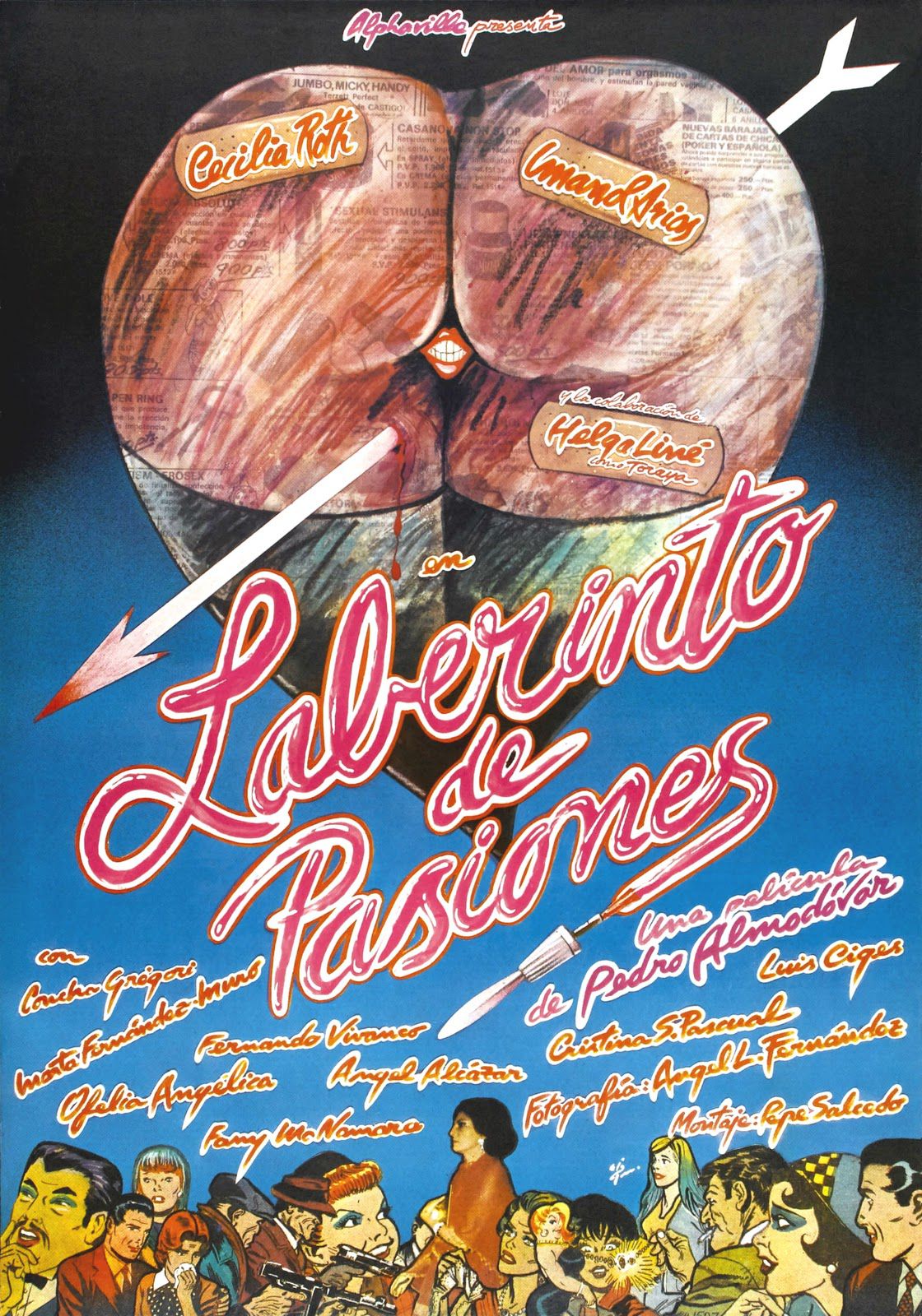 Cartaz de ‘Labirinto de paixões’, criado por Iván Zulueta em 1982.