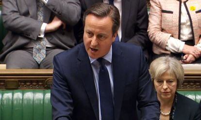 Cameron no Parlamento nesta segunda-feira.