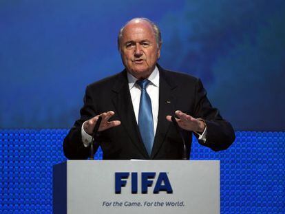 Joseph Blatter, durante o 61º congresso da FIFA