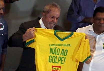 O ex-presidente Lula, nesta quarta-feira.