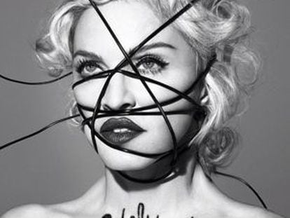 Capa do novo álbum de Madonna publicada em seu site.