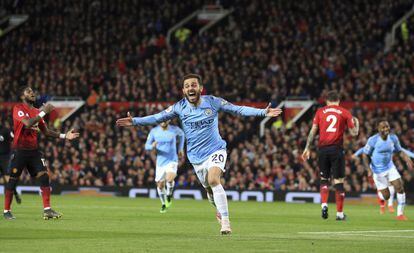 Bernardo Silva marcou o primeiro gol da vitória do Manchester City.