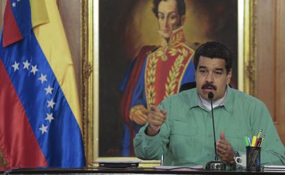 Nicolás Maduro, nesta segunda-feira em Caracas.