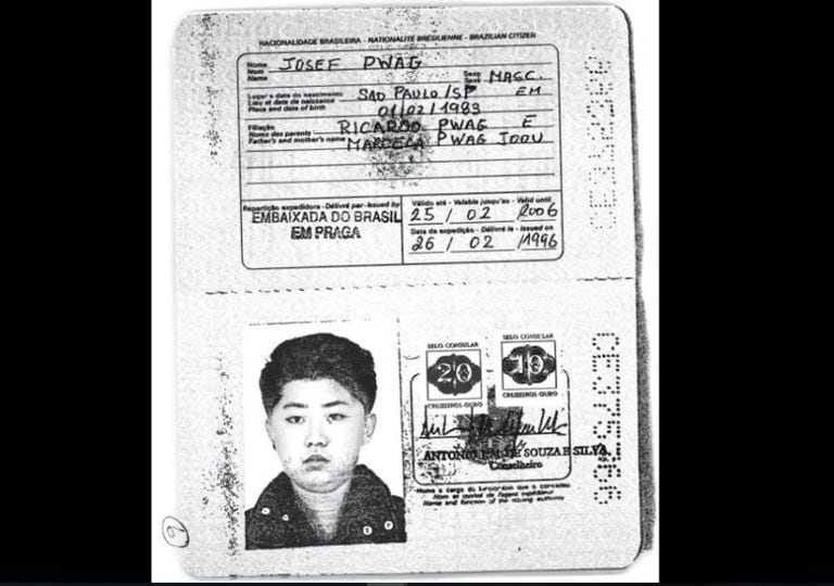 O passaporte brasileiro com a foto de Jong-un foi emitido em nome de Josef Pwag.