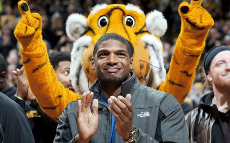 Michael Sam durante partida em fevereiro.