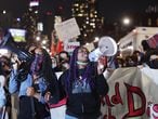 Manifestantes en Brooklyn, Nueva York, tras el veredicto del 'caso George Floyd'