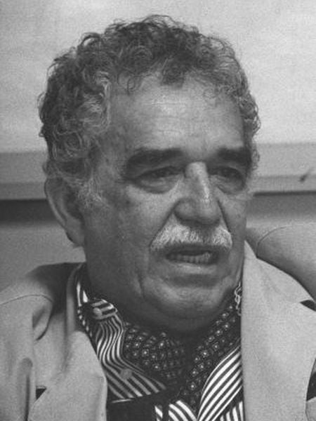 O escritor Gabriel García Márquez durante a conversa-colóquio na Escola de Jornalismo da UAM em 1994.