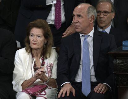 Los jueces de la Corte Suprema de Argentina Elena Highton de Nolasco y Ricardo Lorenzetti