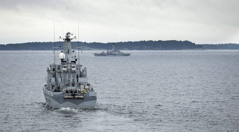 Embarcação sueca no Báltico, em 2014.
