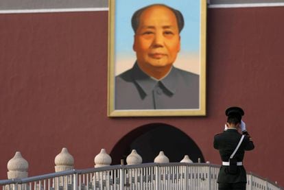 Retrato de Mao Tsé-Tung na Praça Tiananmen, em Pequim.