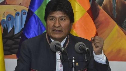 Evo Morales, durante uma coletiva de imprensa nesta quinta-feira.
