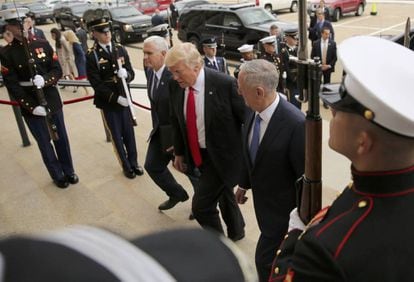 Trump e Mattis chegam nesta sexta-feira ao Pentágono.