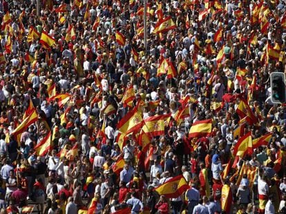 Manifestação em prol da unidade da Espanha