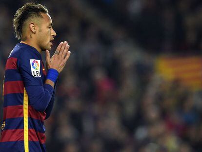 Neymar em ação pelo Barcelona.