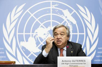 Guterres na ONU em dezembro passado, quando comandava o ACNUR.