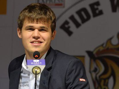 O jogador de xadrez Magnus Carlsen.