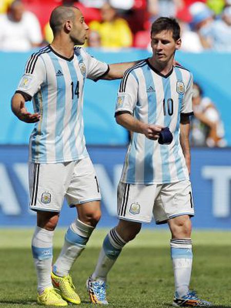 Messi e Mascherano falam ante Bélgica.
