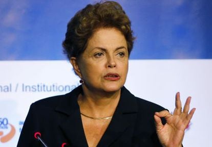 Dilma Rousseff, nesta ter&ccedil;a-feira em S&atilde;o Paulo.