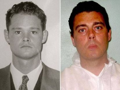 Romano van der Dussen (e) antes de sua prisão em 2003. À direita, o britânico Mark Dixie.