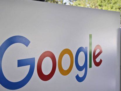 Logo do Google na sede do grupo, em Mountain View (Califórnia).