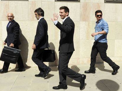Leo Messi no tribunal de Gavà em 2013.