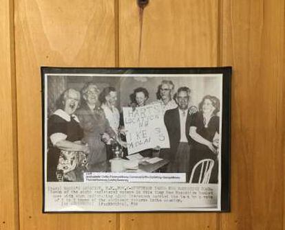 Uma fotografia de 1956 registra a derrota de Eisenhower em Hart’s.