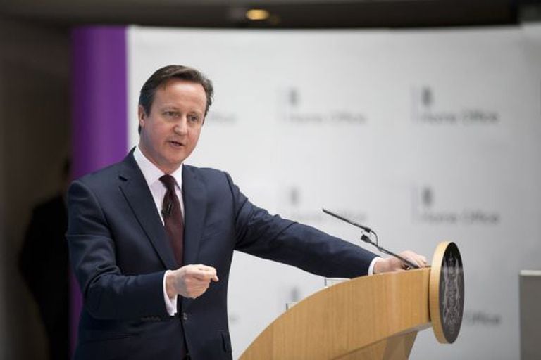 O primeiro-ministro britânico David Cameron, nesta quinta-feira em Londres.