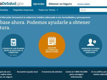 O portal em espanhol cuidadodesalud.gov