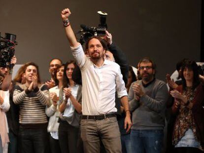 Pablo Iglesias na Asamblea Ciudadana de noviwmbre.