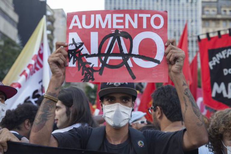 Primeiro ato do MPL deste ano em São Paulo.