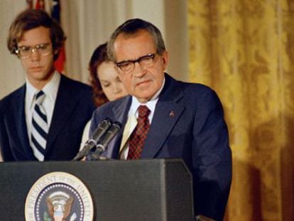 Nixon, em seu discurso de despedida em 9 de agosto de 1974.