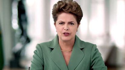 A presidenta Dilma Rousseff, em pronunciamento no dia da Mulher.