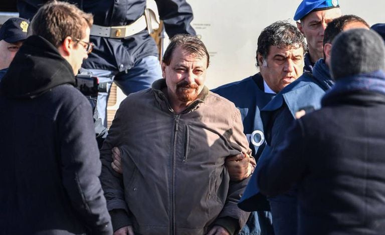Cessar Battisti, no aeroporto de Ciampino, em janeiro.