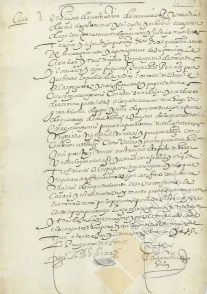 Fragmento del Interrogatorio para Las Indias Occidentales de 1604 y los informes remitidos por el teniente de gobernador, vecinos, moradores y residentes de Nuestra Señora de Talavera en 1608.