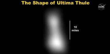 Primeira imagem de Ultima Thule enviada pelo 'New Horizons' depois de sua máxima aproximação. Nos próximos dias chegarão mais fotografias de maior resolução.