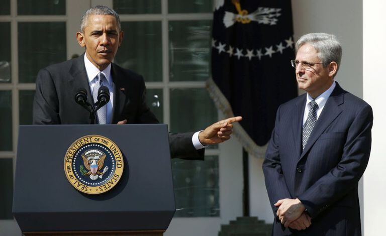 O presidente Barack Obama e o juiz Merrick Garland.