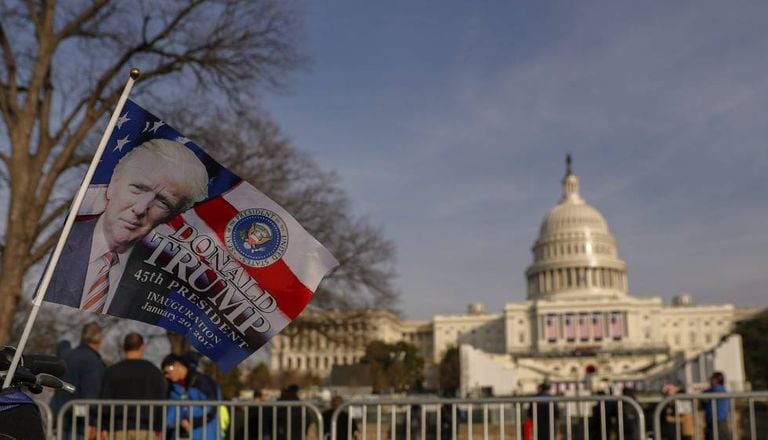 O Capitólio, em Washington, onde Donald Trump toma posse nesta sexta-feira como presidente dos EUA.