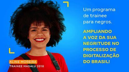 Magazine Luiza promove seleção de trainees exclusiva a candidatos negros.